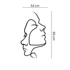 Decortieliving - Metal Wall Art -Two Face 95x53 Cm