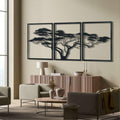 Decortieliving - Metal Wall Art - African Tree 150x74 Cm