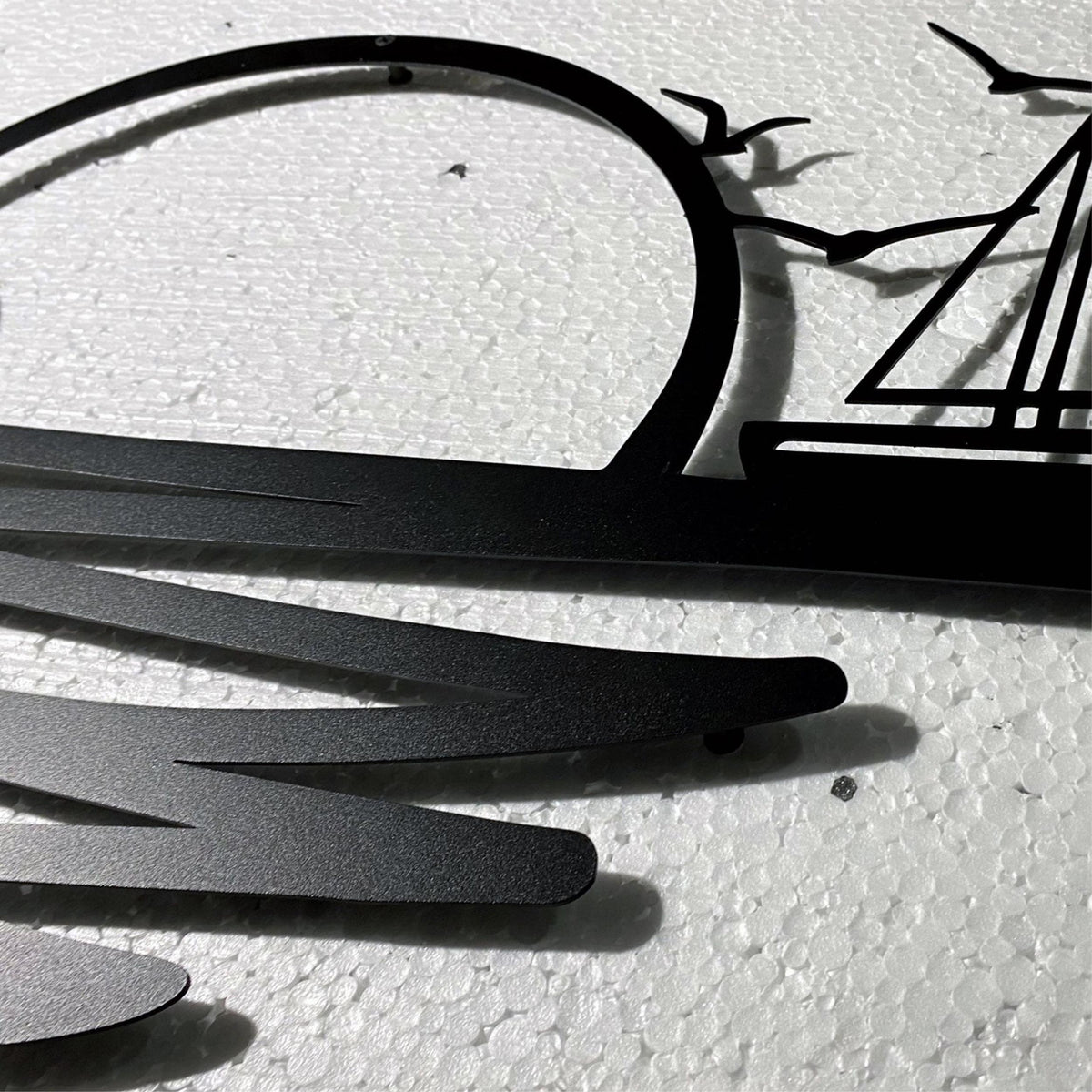 Decortieliving - Metal Wall Art - Rising Sun 75x37 Cm