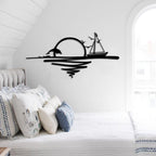 Decortieliving - Metal Wall Art - Rising Sun 90x44 cm