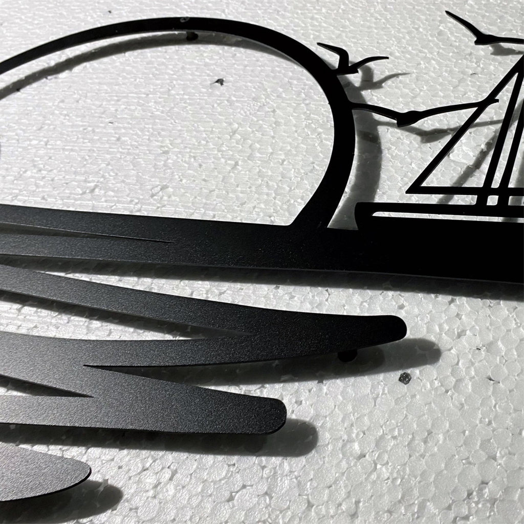 Decortieliving - Metal Wall Art - Rising Sun 90x44 cm