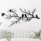 Decortieliving - Metal Wall Art - Birds on the Branch 75x37cm