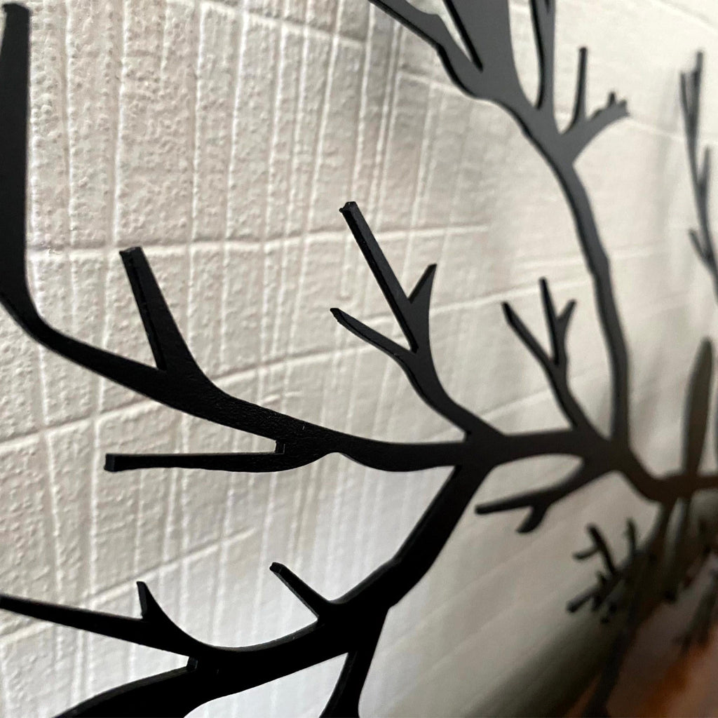 Decortieliving - Metal Wall Art - Birds on the Branch 75x37cm