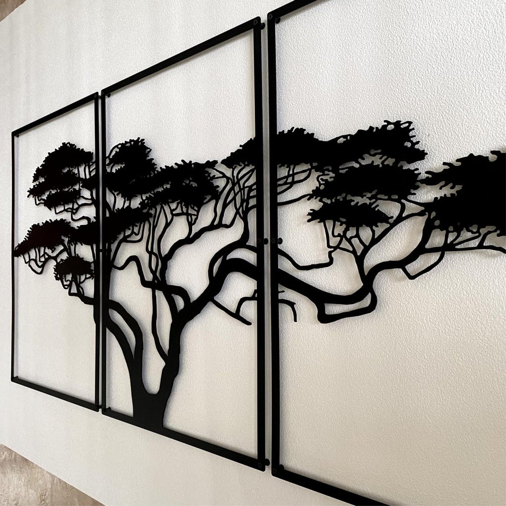Decortieliving - Metal Wall Art - African Tree 120x60cm