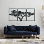 Decortieliving - Metal Wall Art - African Tree 120x60cm