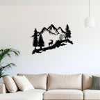 Decortieliving - Metal Wall Art - Deer in the Forest 60cm