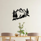 Decortieliving - Metal Wall Art - Deer in the Forest 60cm