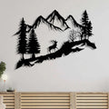 Decortieliving - Metal Wall Art - Deer in the Forest 90cm