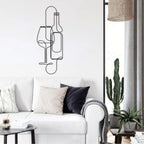 Decortieliving - Metal Wall Art - Wine 75cm