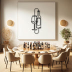Decortieliving - Metal Wall Art - Wine 75cm