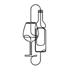 Decortieliving - Metal Wall Art - Wine 75cm