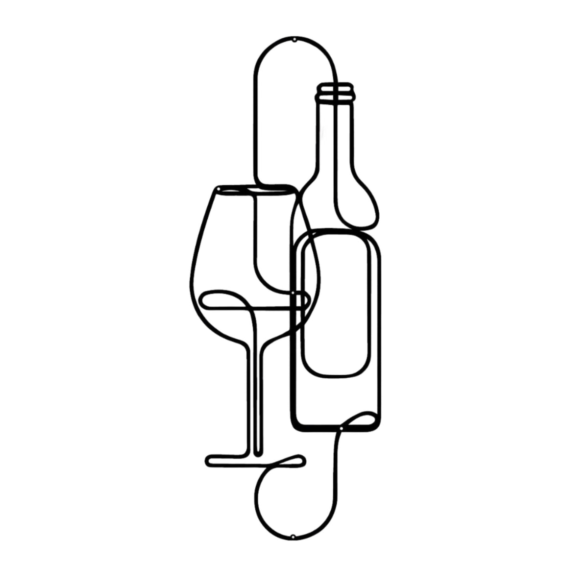 Decortieliving - Metal Wall Art - Wine 96cm