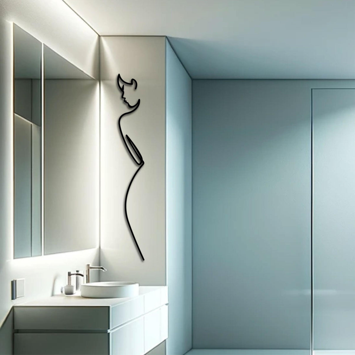 Decortieliving - Metal Wall Art-Minimalist Elegance 120 cm