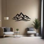 Decortieliving - Metal Wall Art - Mountain 120 Cm