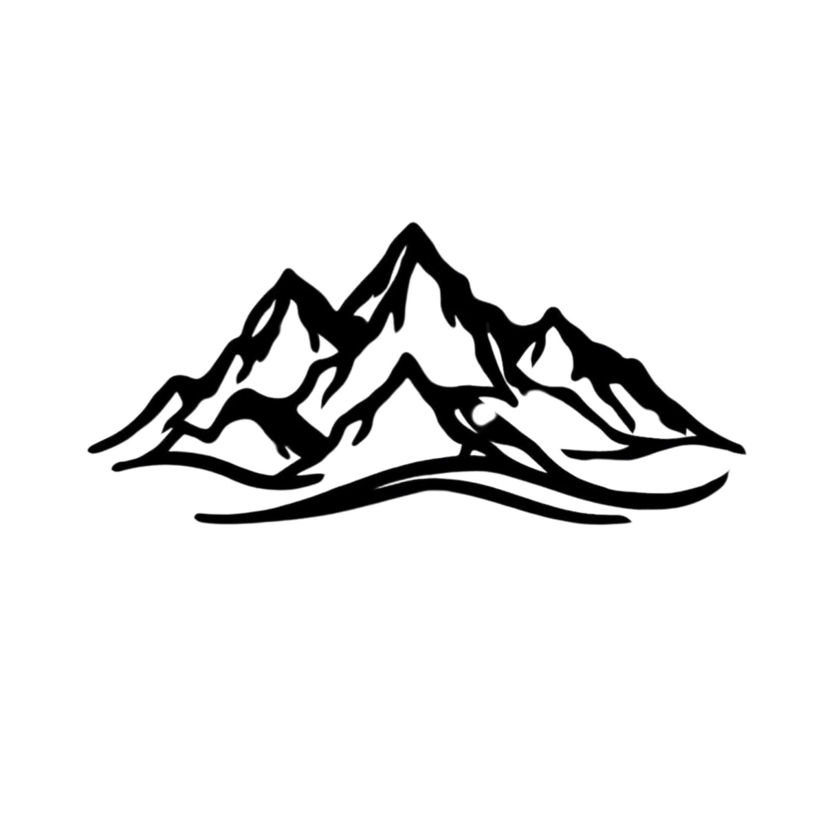Decortieliving - Metal Wall Art - Mountain 120 Cm