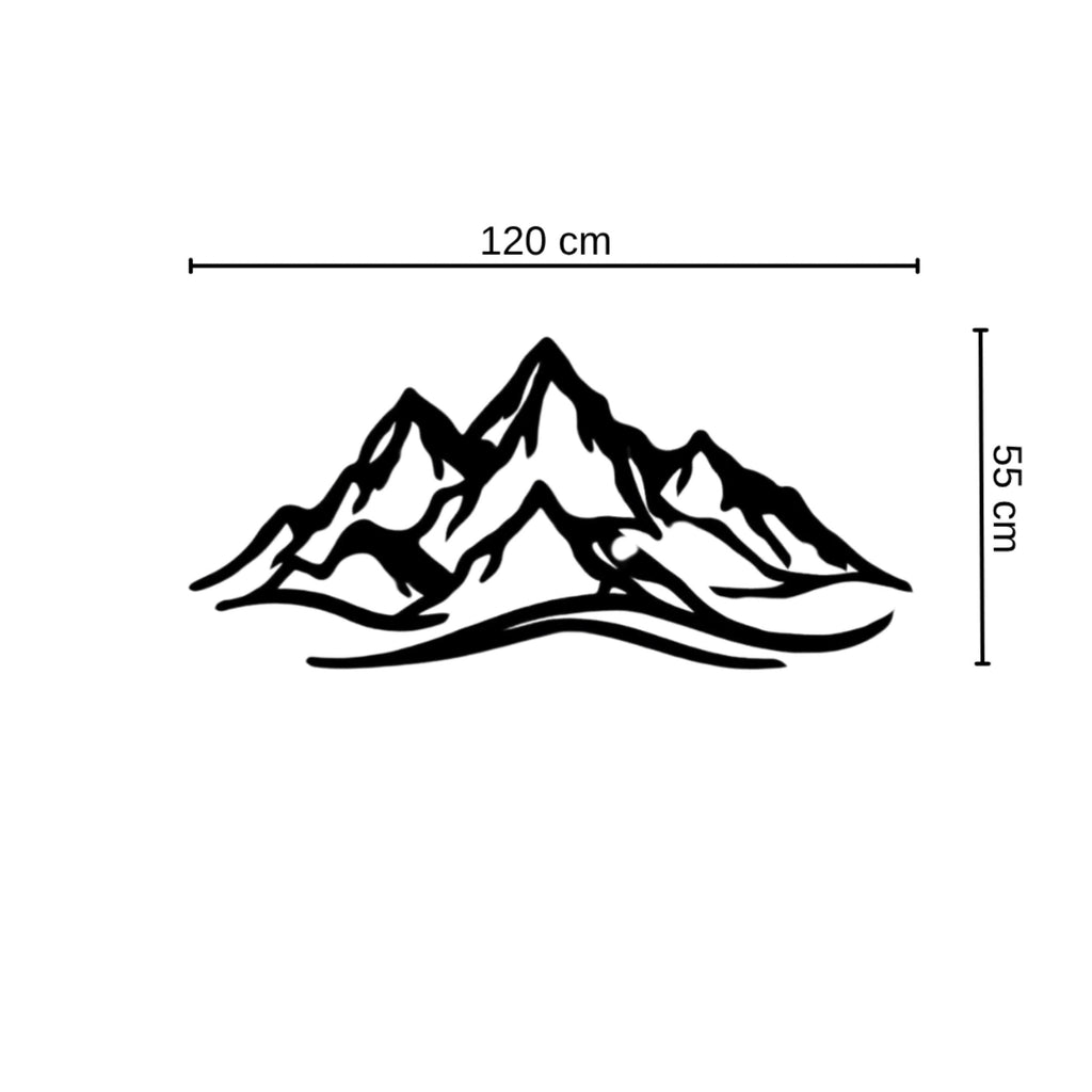 Decortieliving - Metal Wall Art - Mountain 120 Cm