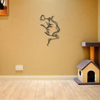 Decortieliving - Metal Wall Art - Cat Lover 70x44 Cm