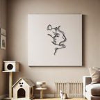 Decortieliving - Metal Wall Art - Cat Lover 70x44 Cm