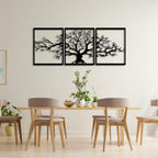 Decortieliving - Metal Wall Art Triptych Platanus 48cm
