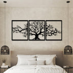 Decortieliving - Metal Wall Art Triptych Platanus 74cm