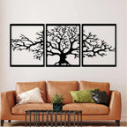 Decortieliving - Metal Wall Art Triptych Platanus 74cm