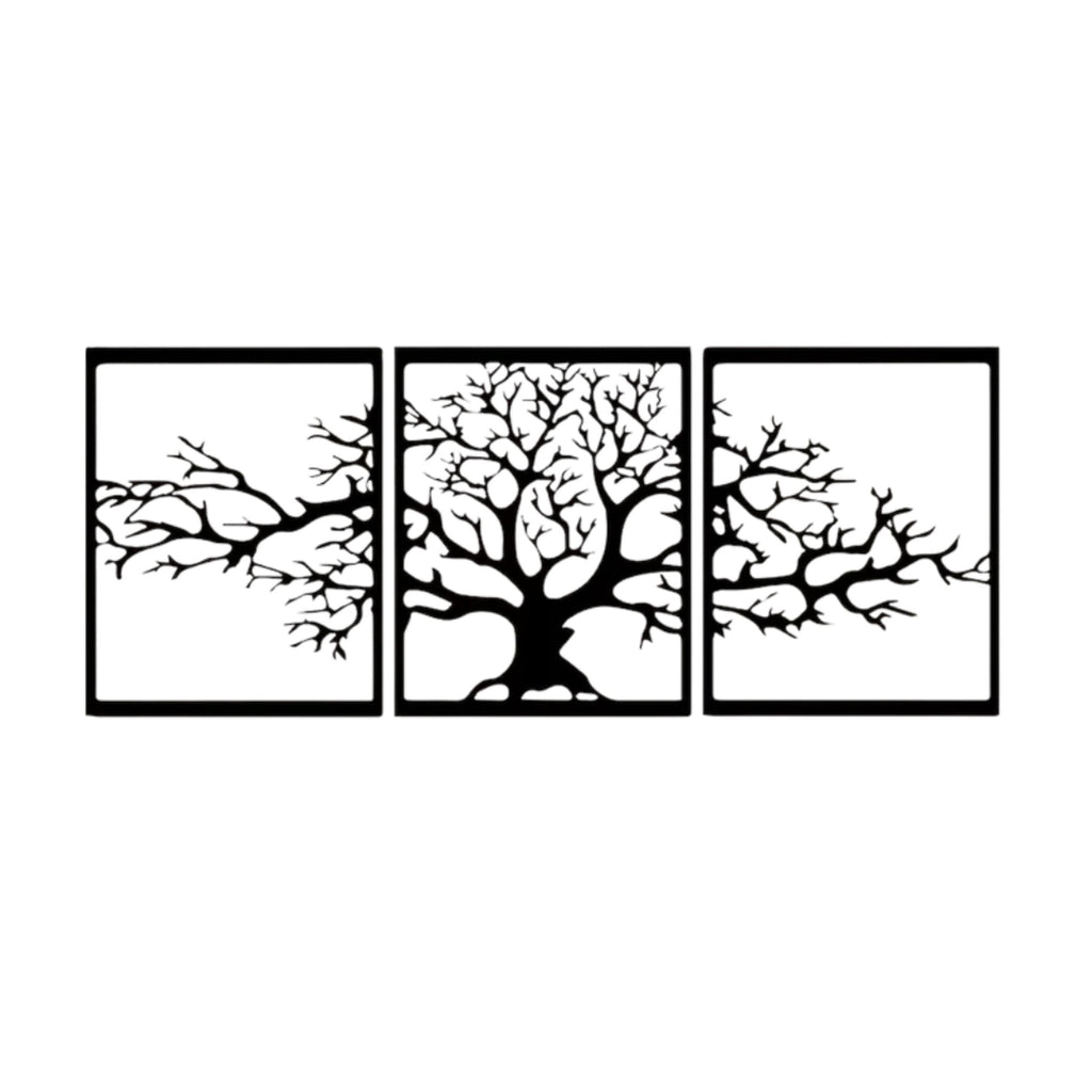 Decortieliving - Metal Wall Art Triptych Platanus 74cm