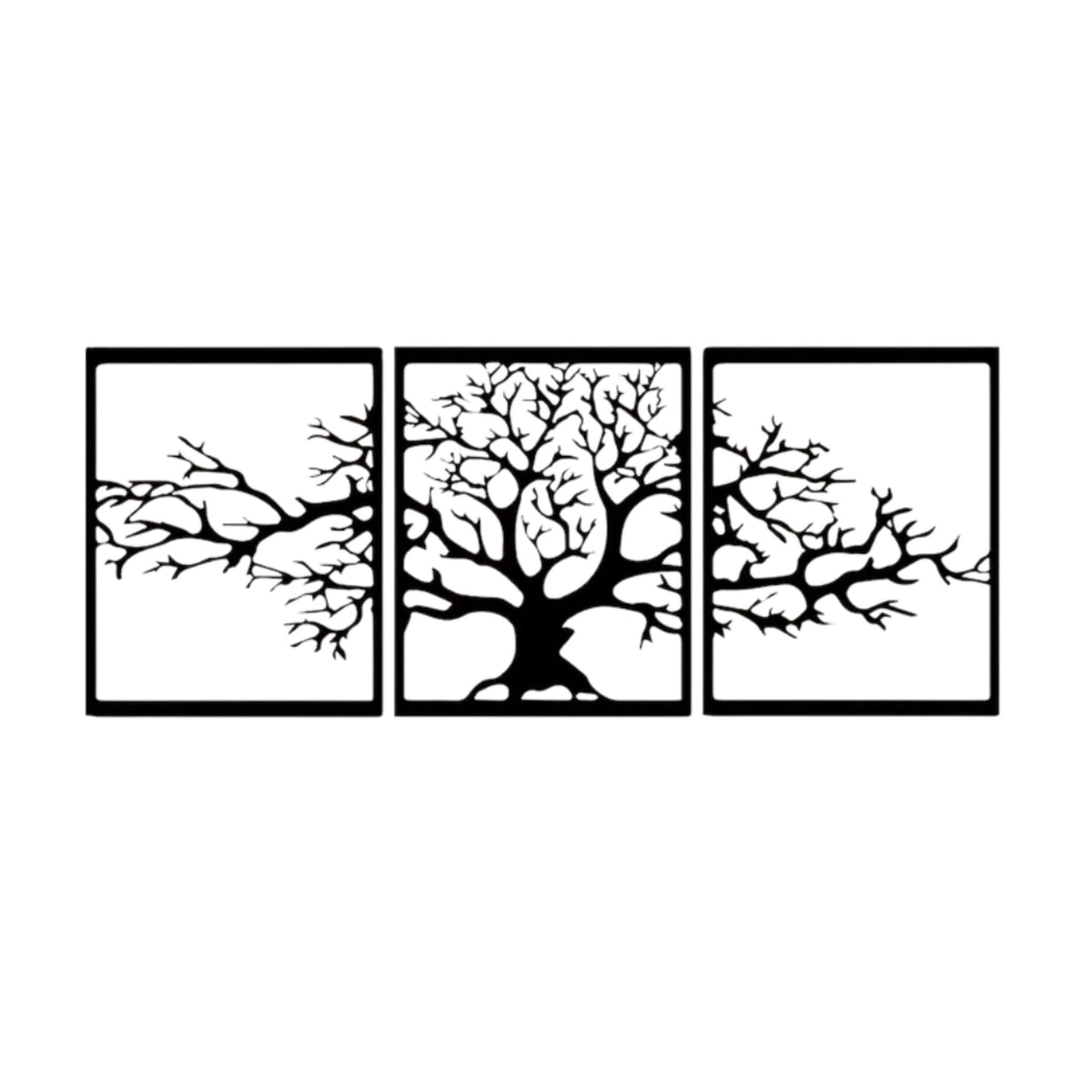 Decortieliving - Metal Wall Art Triptych Platanus 74cm