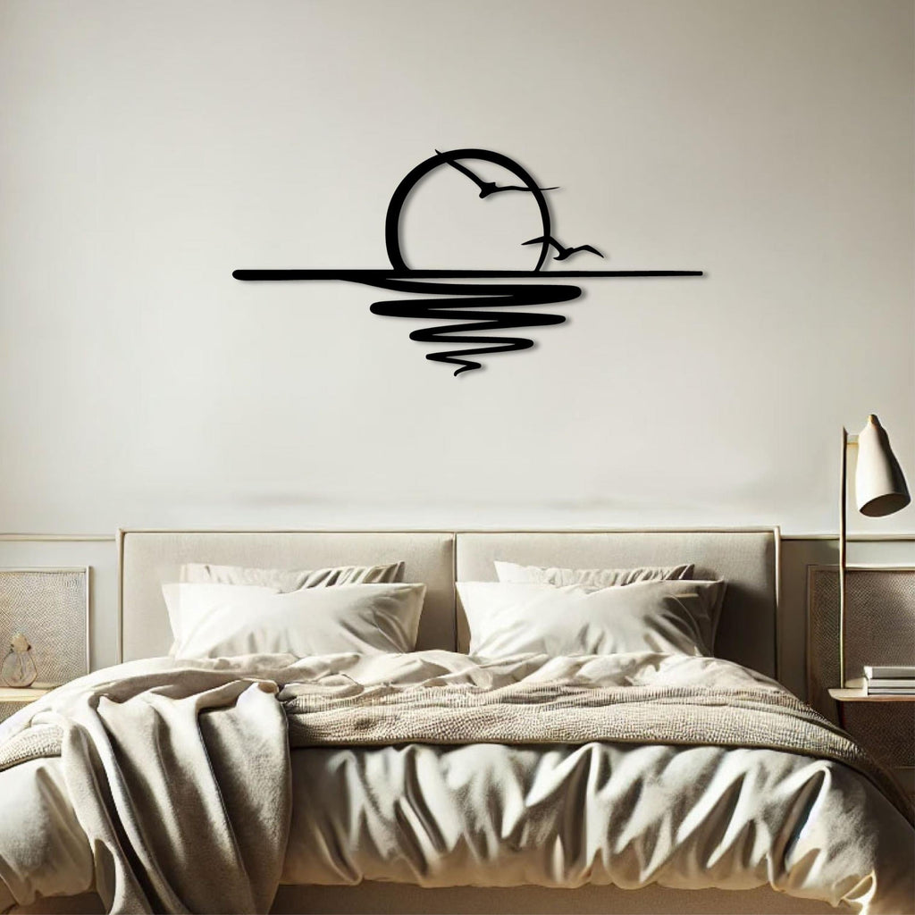 Decortieliving - Metal Wall Art - The Sun 120x55cm