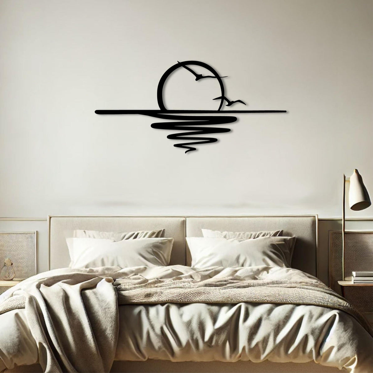 Decortieliving - Metal Wall Art - The Sun 120x55cm