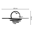 Decortieliving - Metal Wall Art - The Sun 120x55cm
