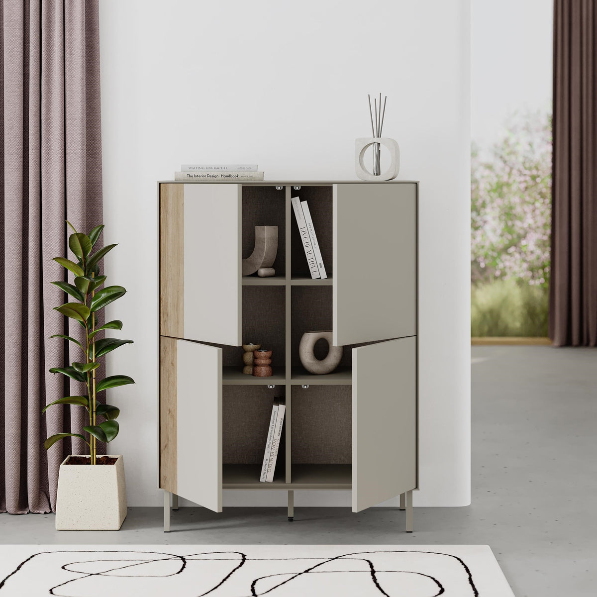 Decortieliving - Vena Multipurpose Cabinet-Sideboard