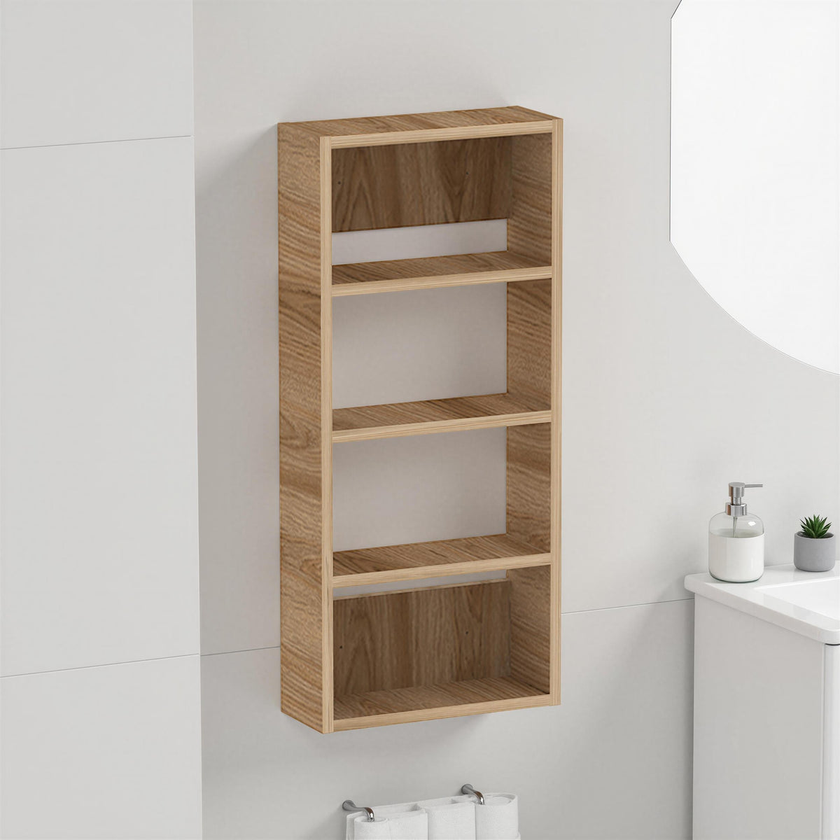 Decortieliving - Rafina Wall Mounted Multipurpose Cabinet/ Bathroom Cabinet 4 Shelves