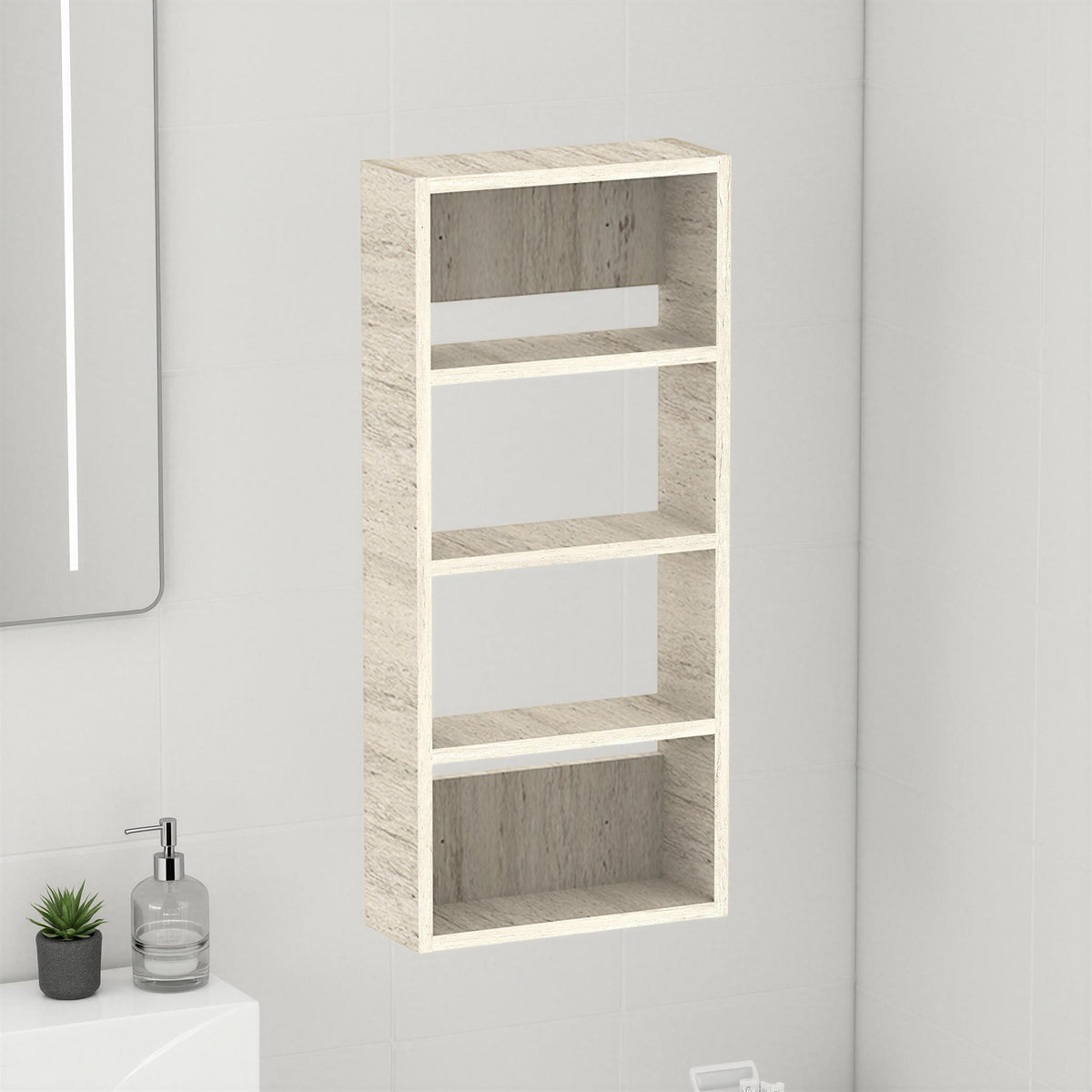 Decortieliving - Rafina Wall Mounted Multipurpose Cabinet/ Bathroom Cabinet 4 Shelves