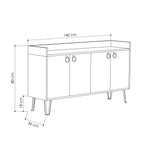 Decortieliving - Dea Console Table – Anthracite & Light Mocha – Modern Sideboard Unit