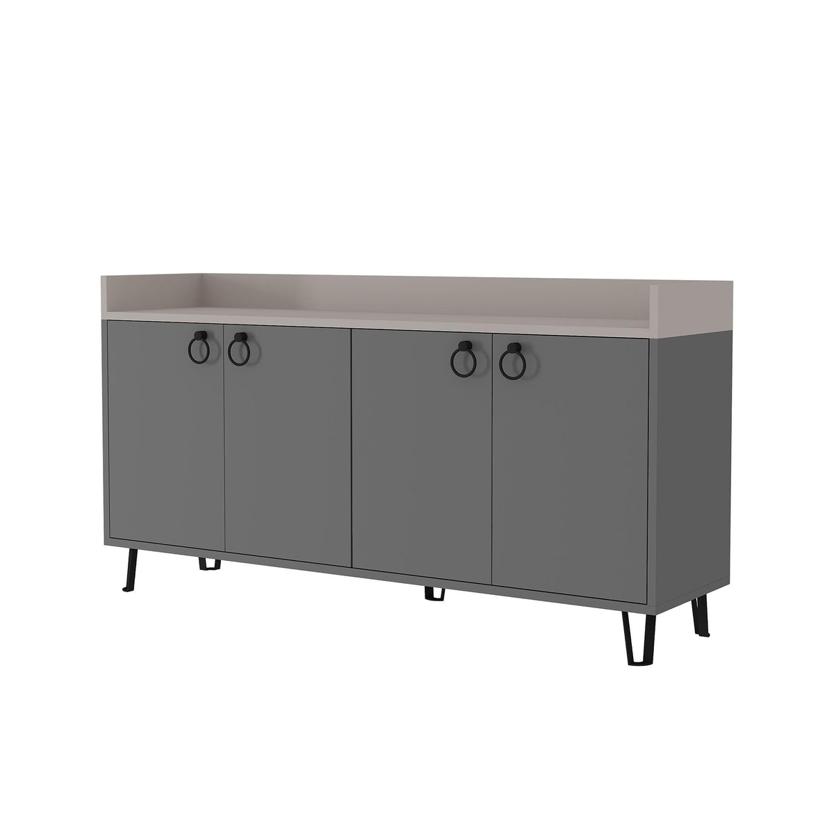 Decortieliving - Dea Console Table – Anthracite & Light Mocha – Modern Sideboard Unit