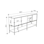 Decortieliving - Amira Console Table – 180cm – Modern Sideboard & Storage Unit