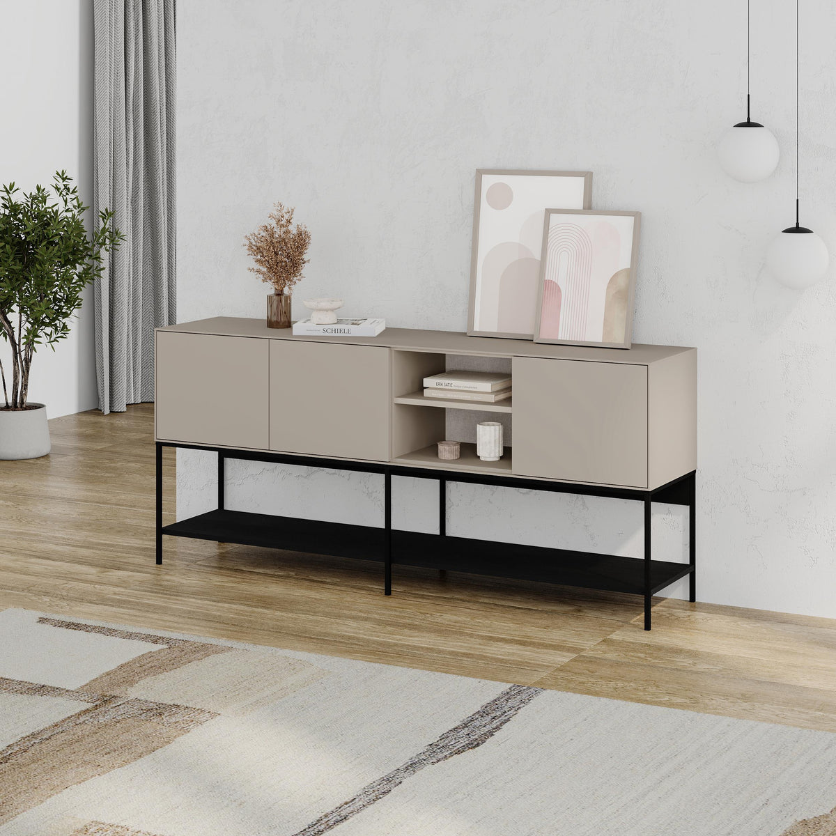 Decortieliving - Amira Console Table – 180cm – Modern Sideboard & Storage Unit