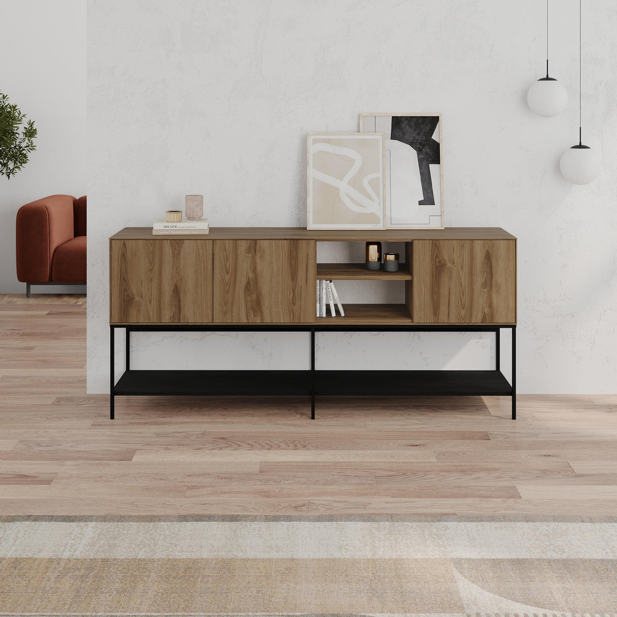Decortieliving - Amira Console Table – 180cm – Modern Sideboard & Storage Unit
