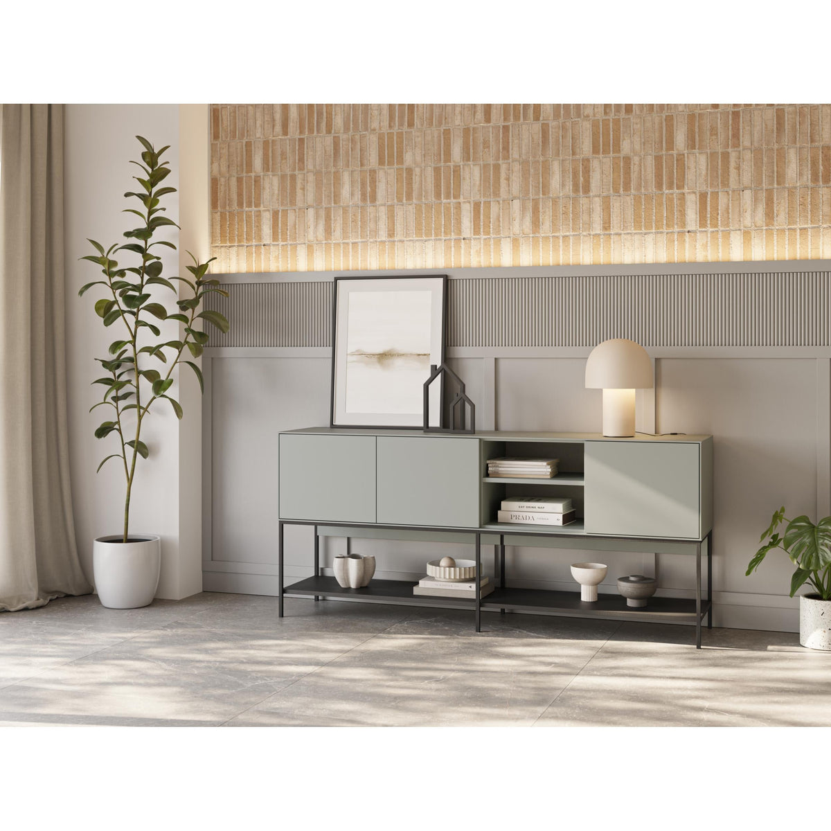 Decortieliving - Amira Console Table – 180cm – Modern Sideboard & Storage Unit