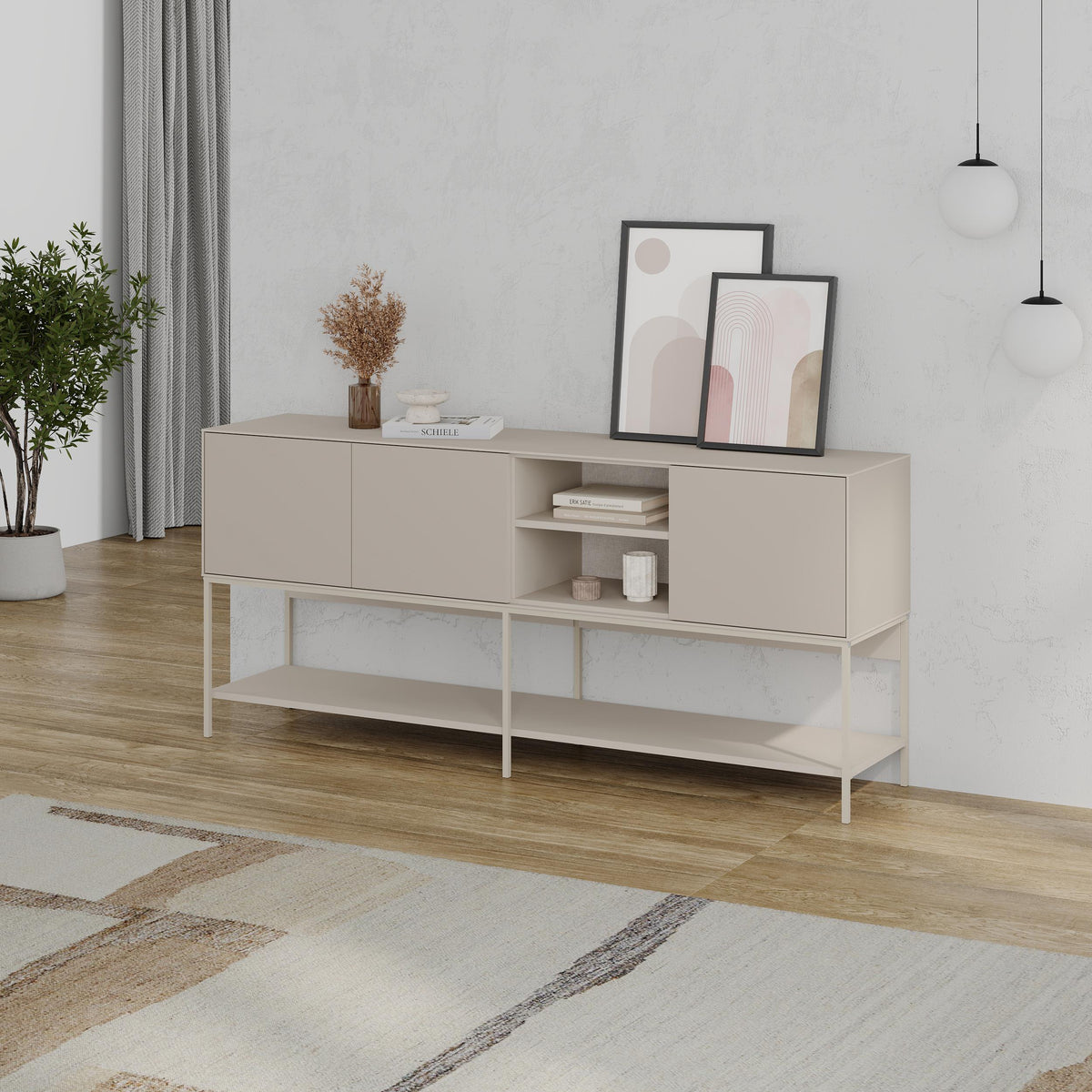 Decortieliving - Amira Console Table – 180cm – Modern Sideboard & Storage Unit