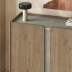 Decortieliving - Norm Sideboard 2 Doors Natural Oak-Sandstone 100 x 40.5 x 82.9 cm