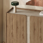 Decortieliving - Norm Sideboard 2 Doors Natural Oak-Sandstone 100 x 40.5 x 82.9 cm
