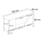 Decortieliving - Vesco Modern Sideboard Natural Oak Sandstone 150cm