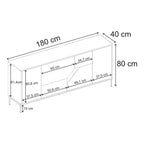 Decortieliving - Vesco Modern Sideboard Natural Oak Sandstone 180cm