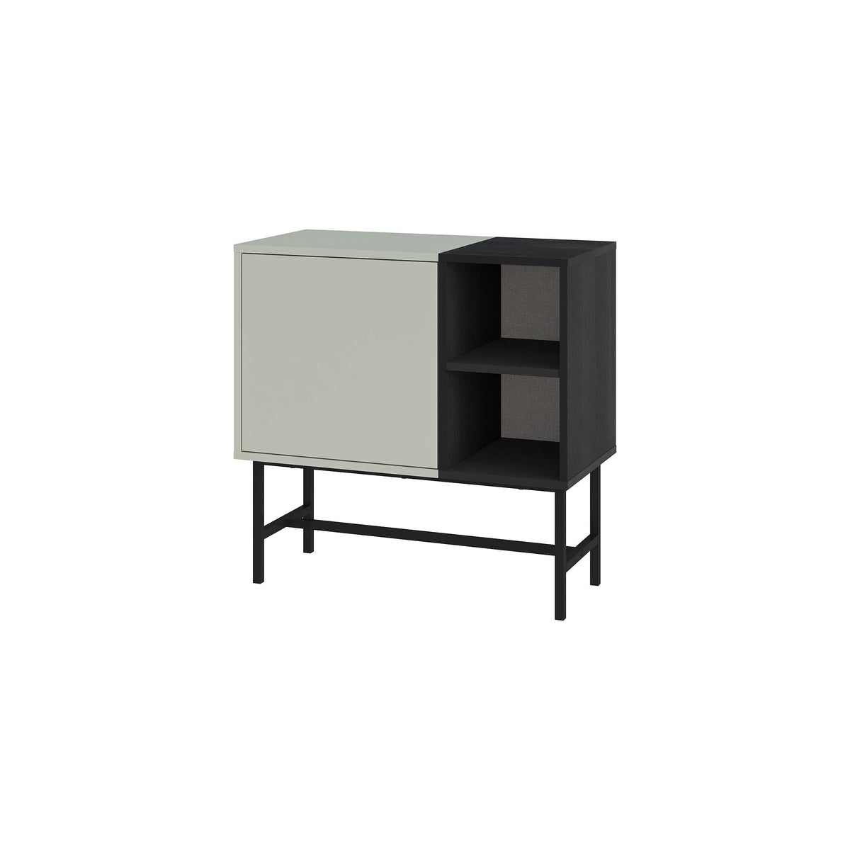 Decortieliving - Mona Mini Console Table with Storage & Shelves