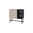 Decortieliving - Mona Mini Console Table with Storage & Shelves