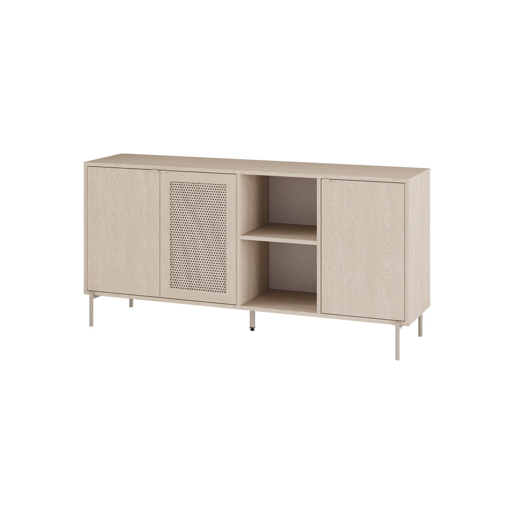 Decortieliving - New Inca 3 Door Sideboard with Open Shelves