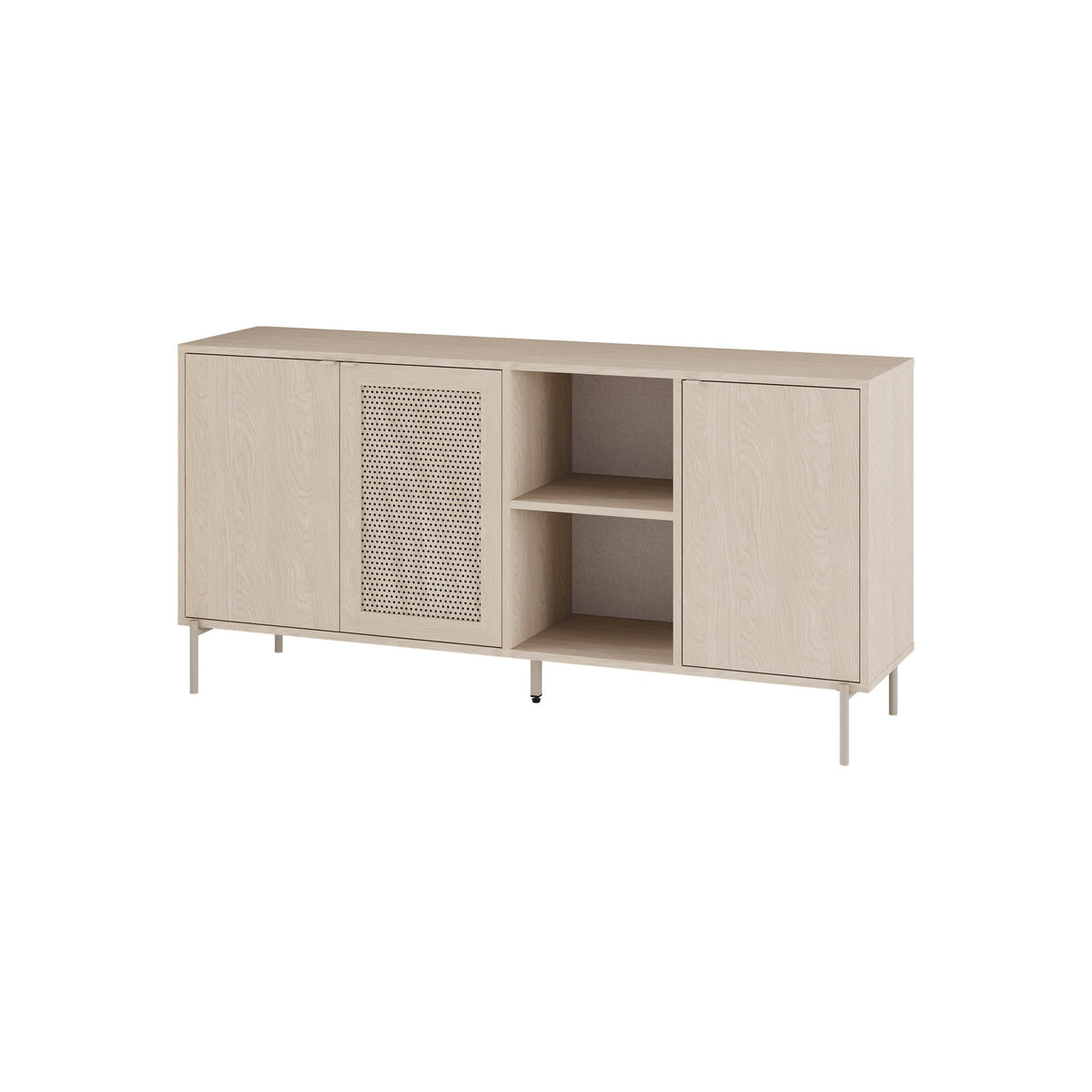Decortieliving - New Inca 3 Door Sideboard with Open Shelves