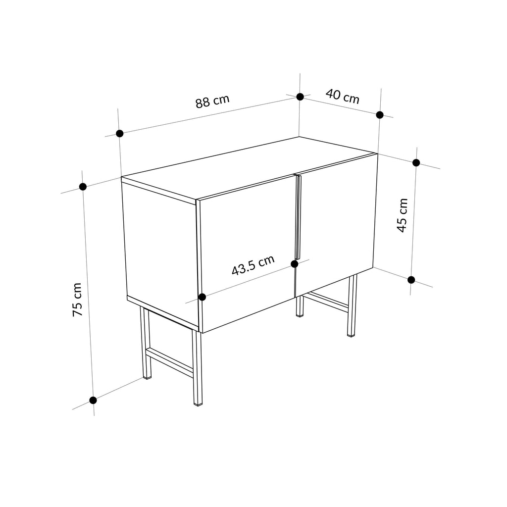 Decortieliving - Tona Console Cabinet – 2 Door Storage Unit