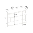Decortieliving - Notus Console Table with Shelves
